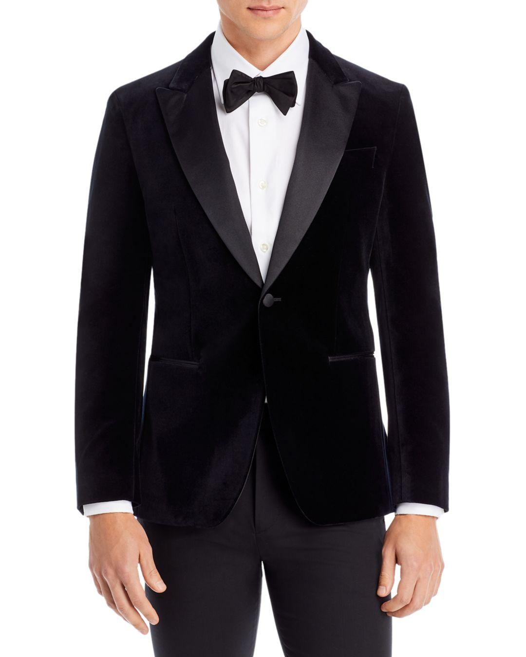 BOSS by HUGO BOSS Hutson Velvet Slim Fit Dinner Jacket in Blue for Men