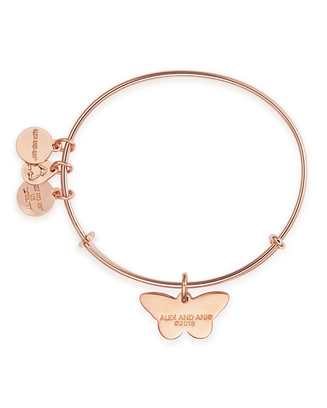 ALEX AND ANI Mon Ami Butterfly Expandable Wire Bangle in Metallic Lyst