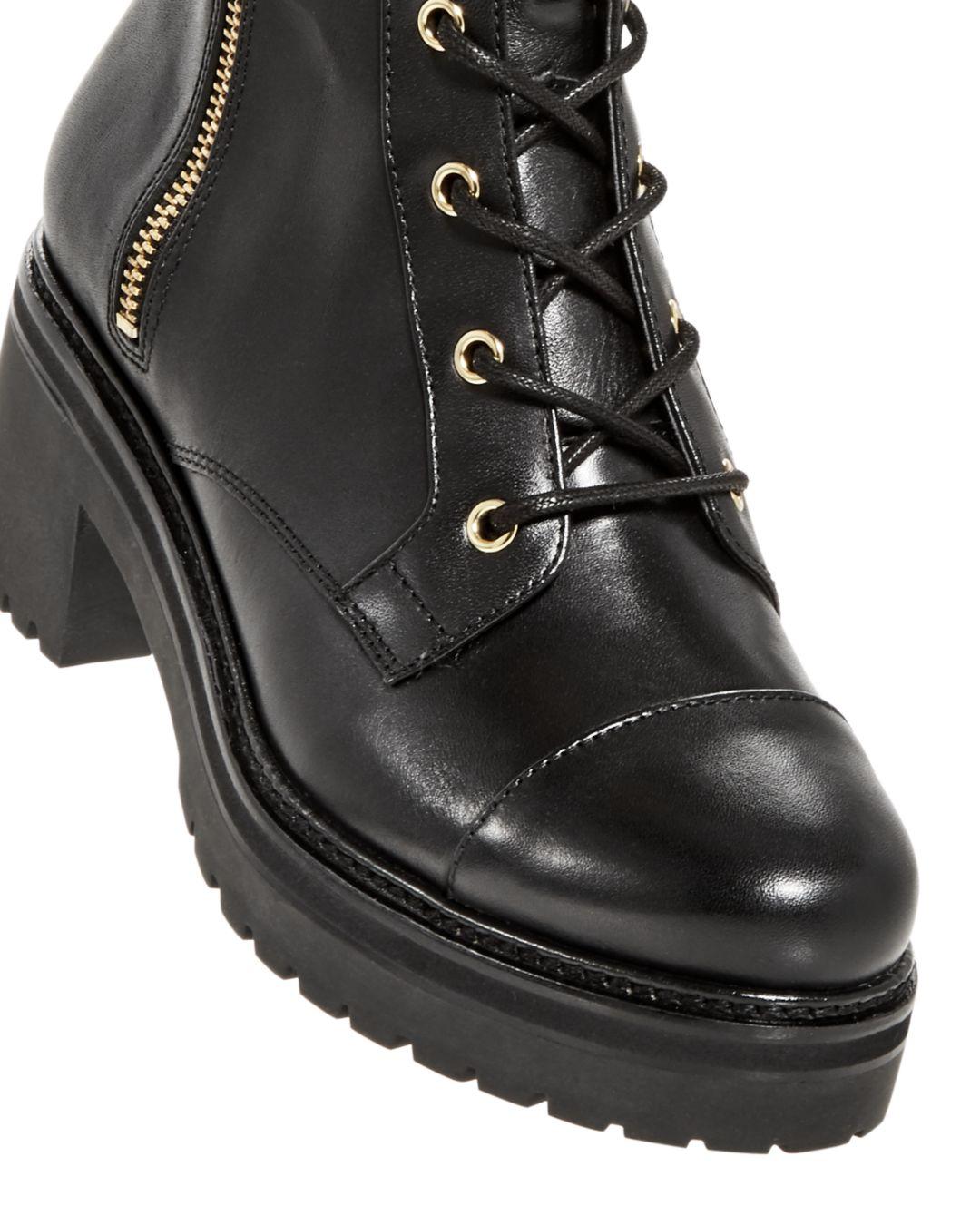 MICHAEL Michael Kors Leather Women's Anaka Platform Combat Boots in ...