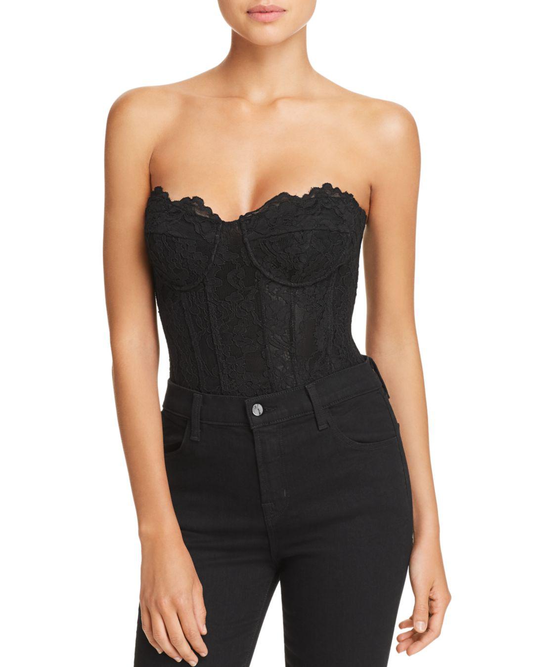 black bustier bodysuit