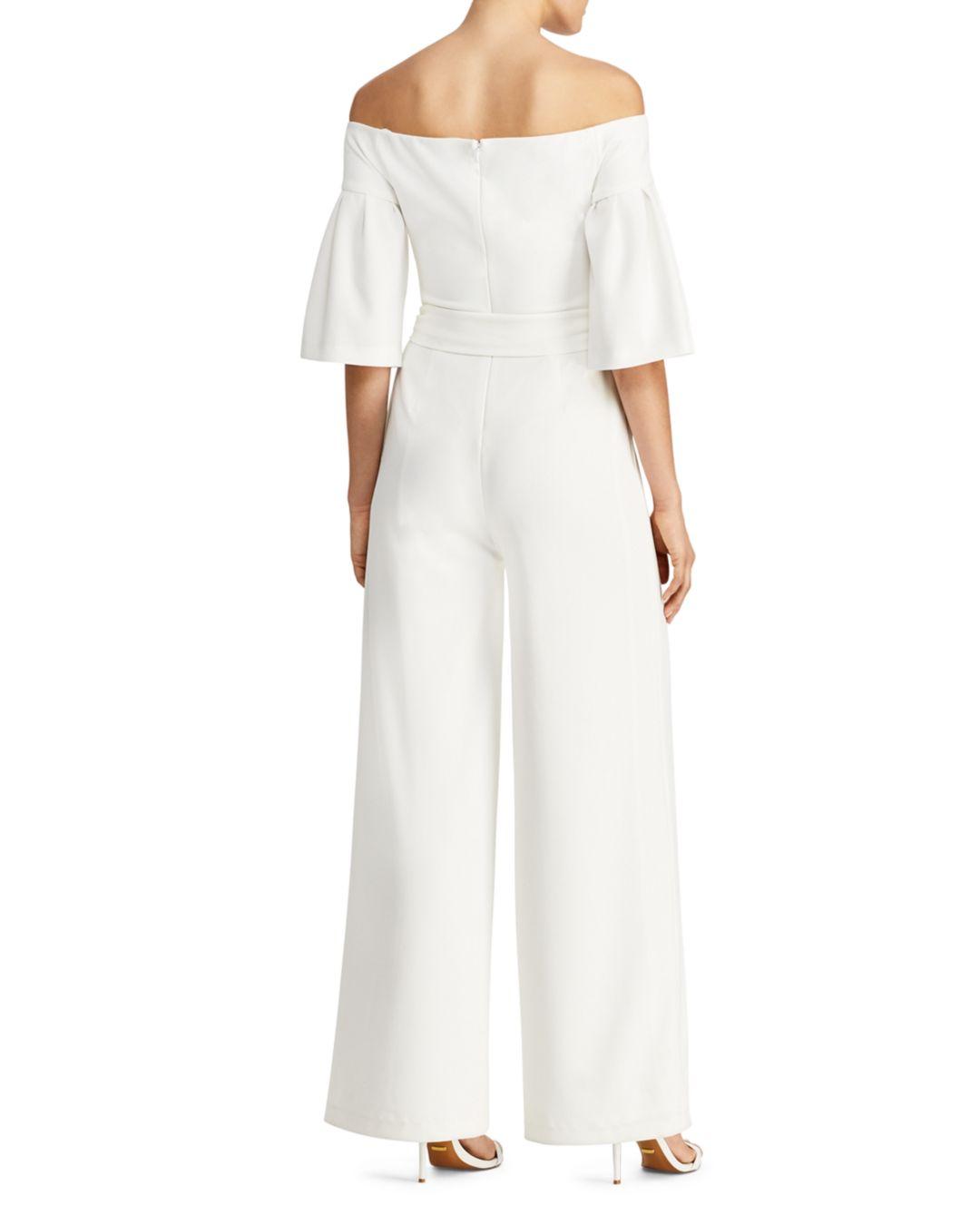 ralph lauren off the shoulder jumpsuit