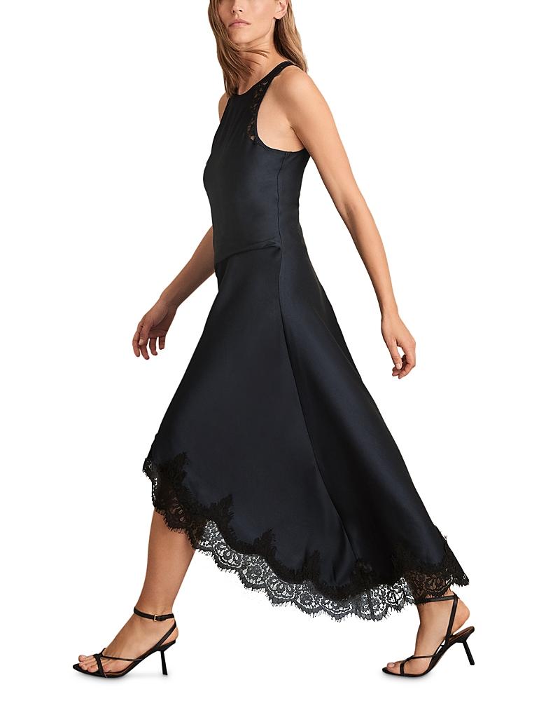【海外限定】REISSドレス☆Petite Anais Satin Drape Lace-Trim Buy Reiss Mocha Brown Anais Petite Satin Drape Lace-Trim