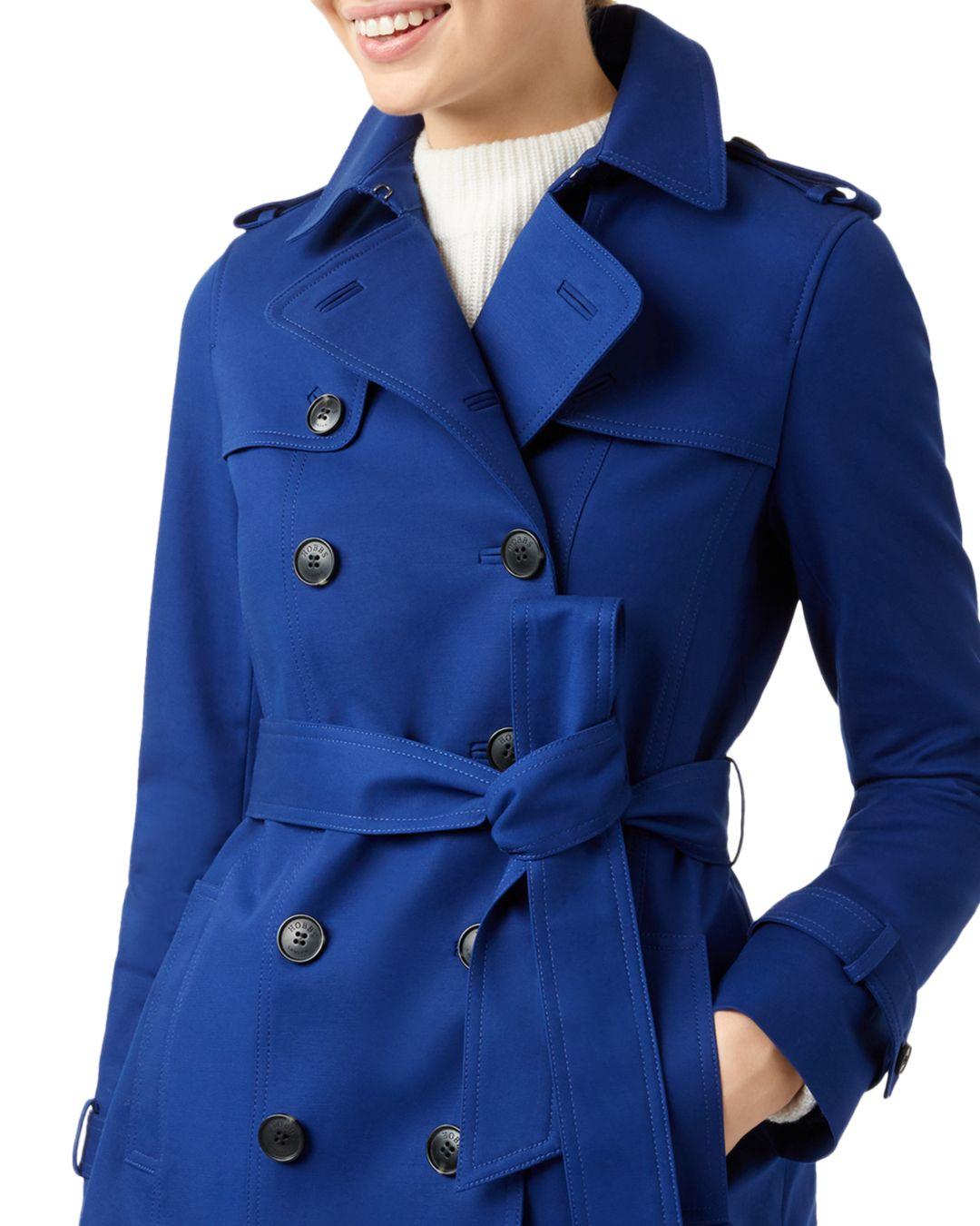 Hobbs Cotton London Saskia Trench Coat in French Blue (Blue) Save 70