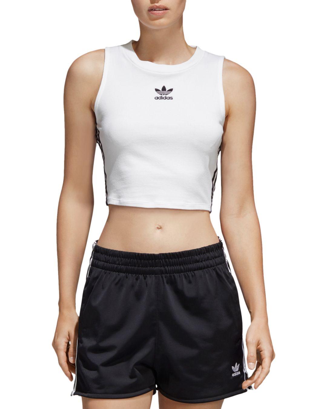 adidas crop tank black