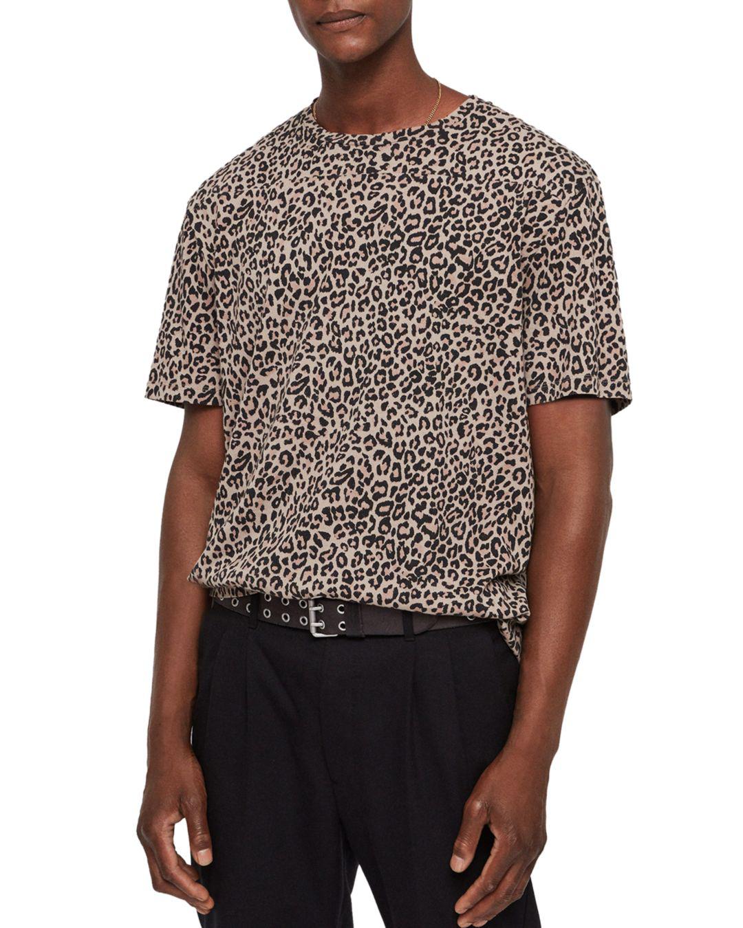 mens leopard print t shirt