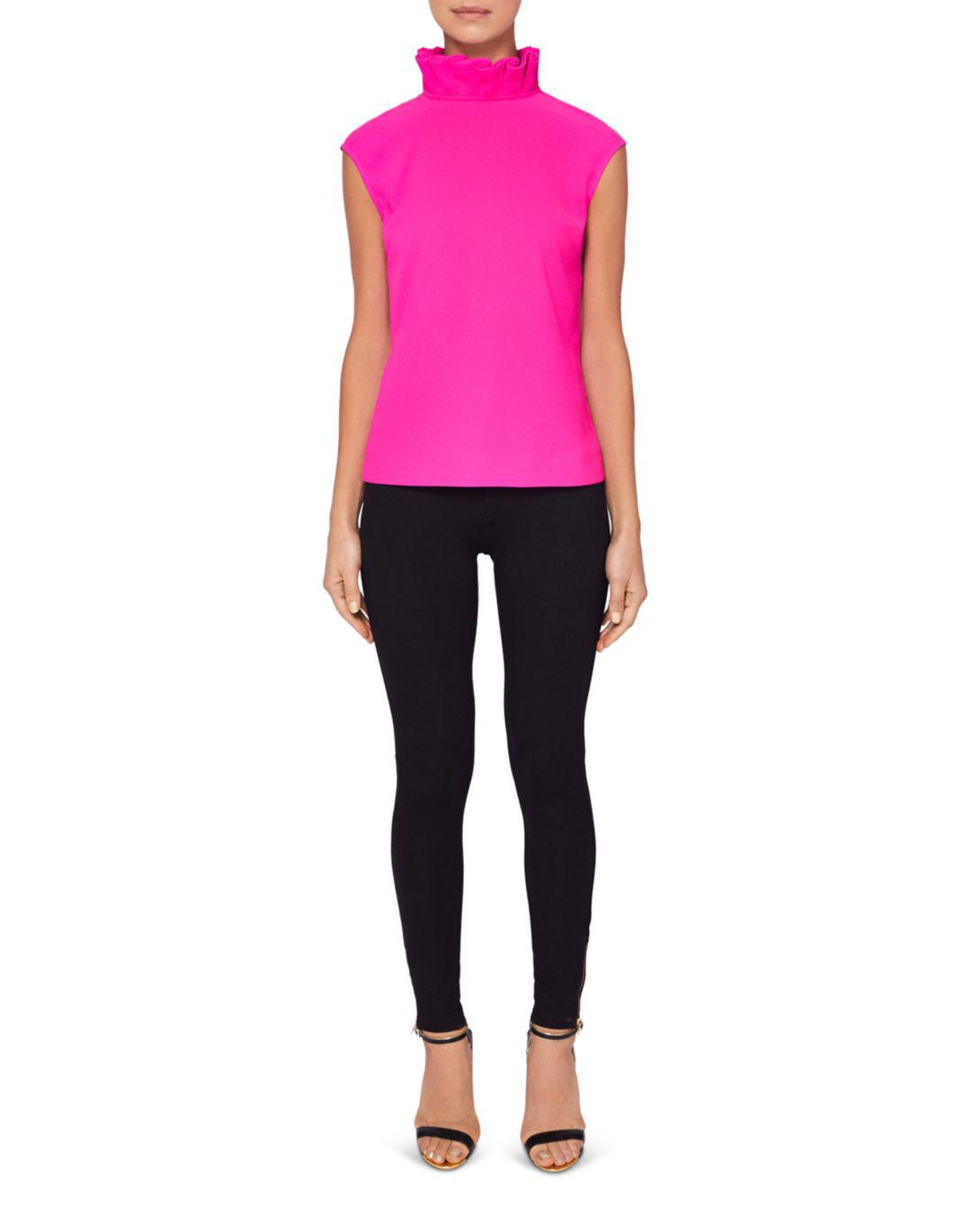 ted baker ruffle neck top