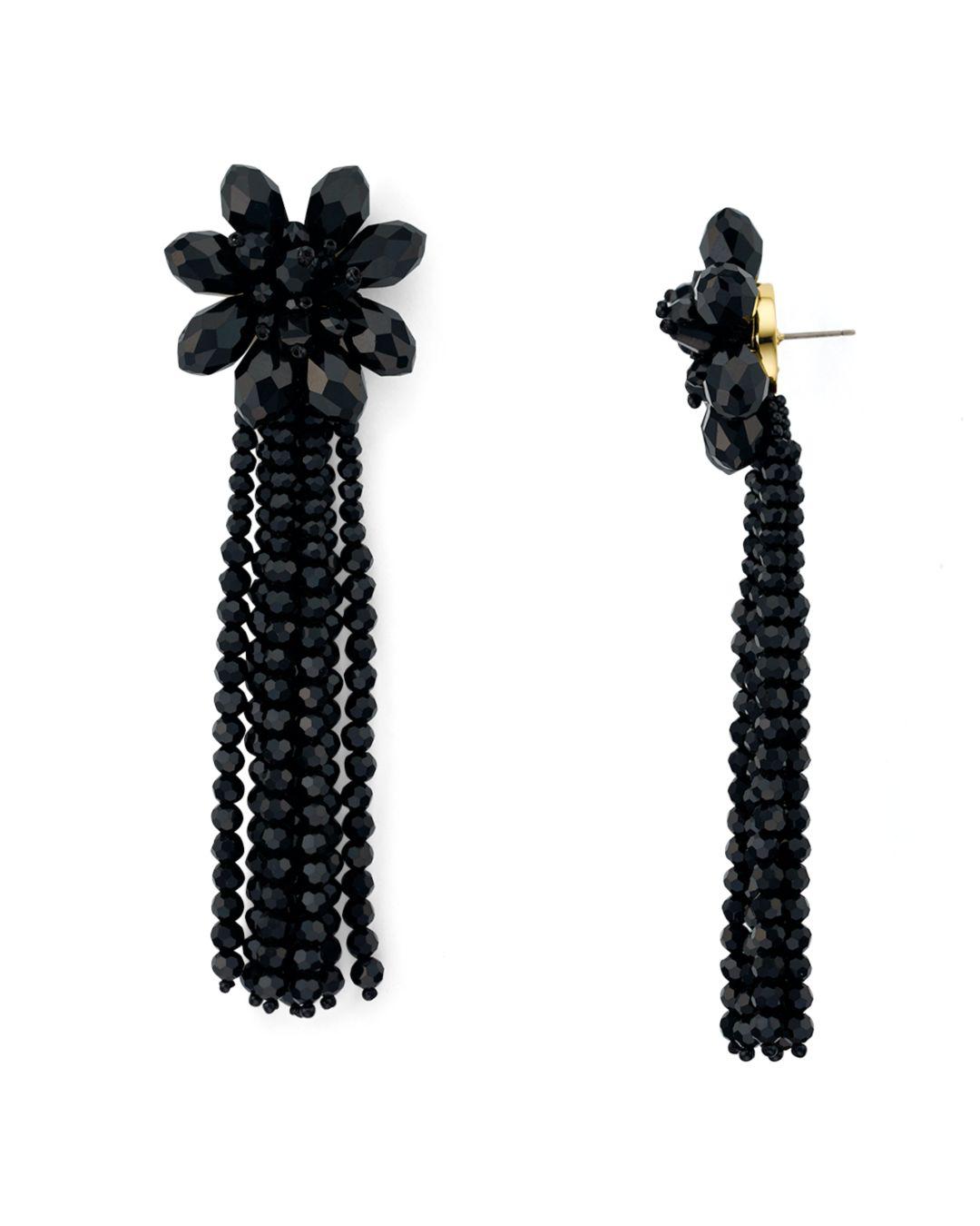 Kate Spade Tassel Statement Earrings in Black Lyst