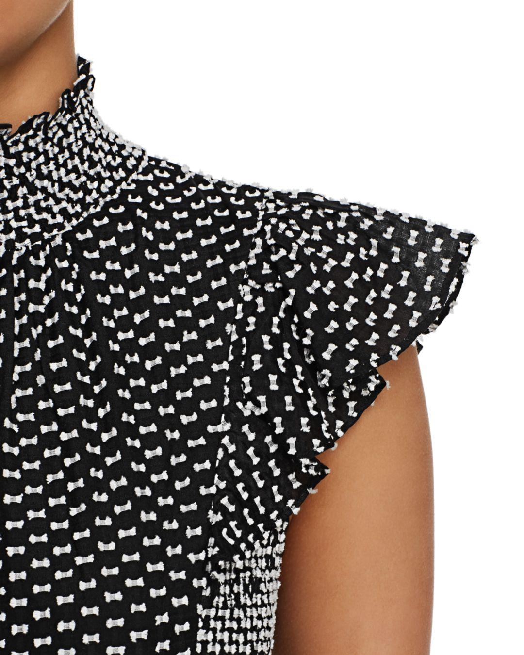 kate spade smocked clip midi dress