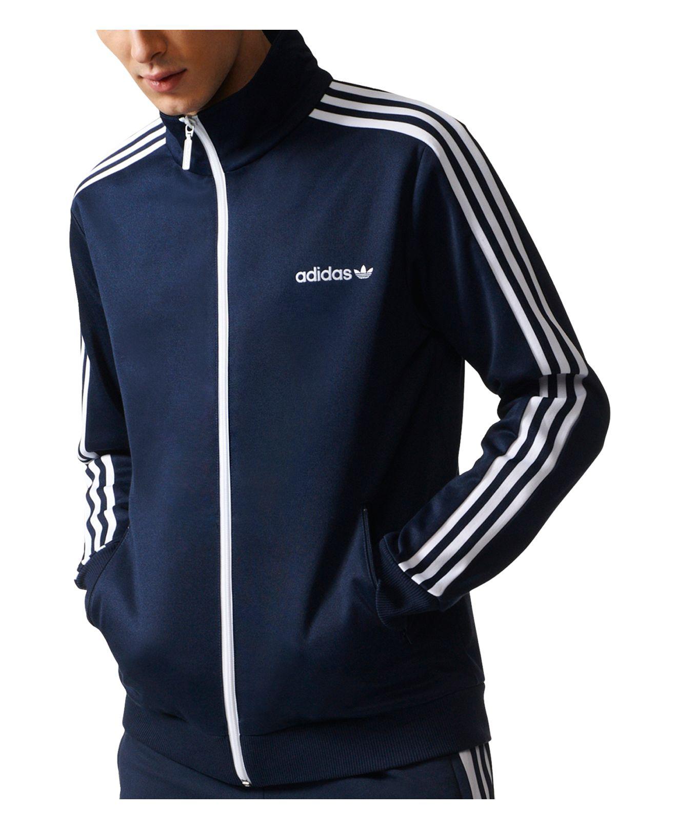 adidas Cotton Osaka Velour Beckenbauer Jacket In Navy Cv8959 in Blue for  Men | Lyst
