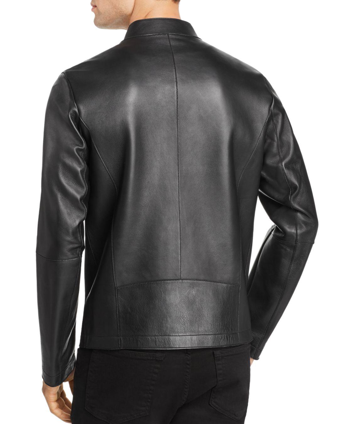 Karl Lagerfeld Double - Faced Leather Jacket in Black for Men - Lyst