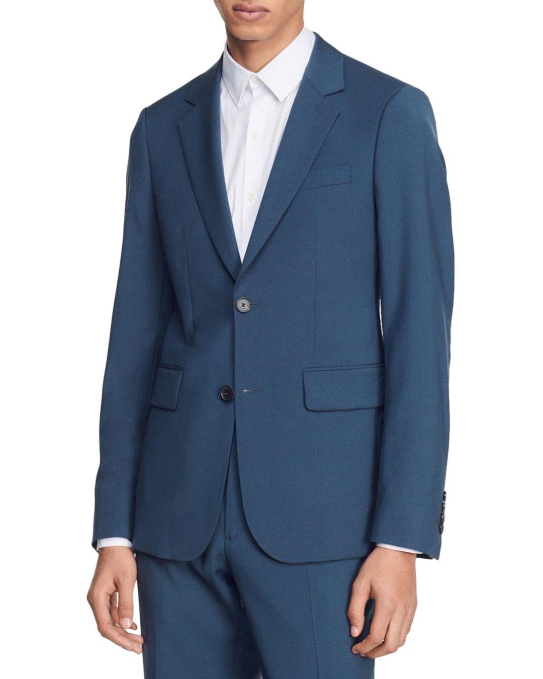 Sandro Formal Petrol Classic Fit Suit Jacket in Blue for Men Lyst