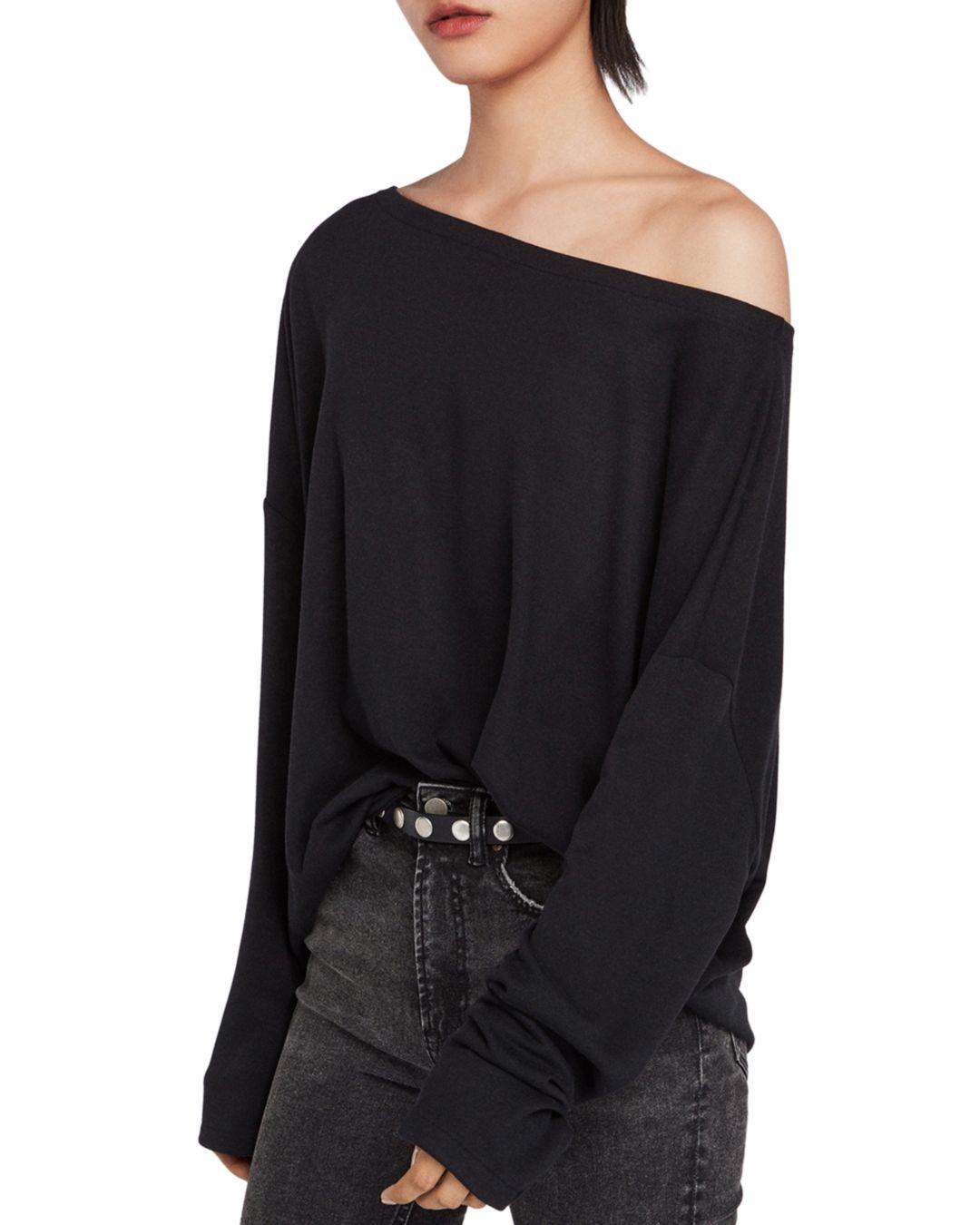 AllSaints Rita Oversized Tee in Black - Lyst