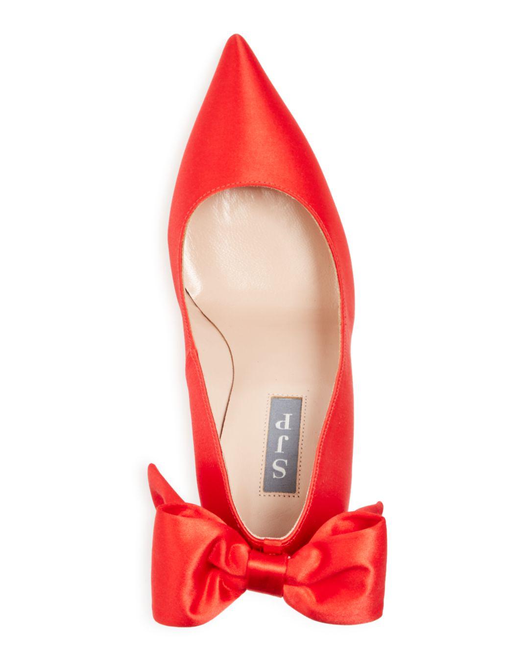 sjp lucille satin bow pump