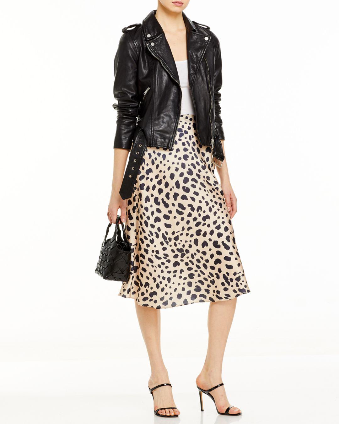 aqua cheetah print midi skirt