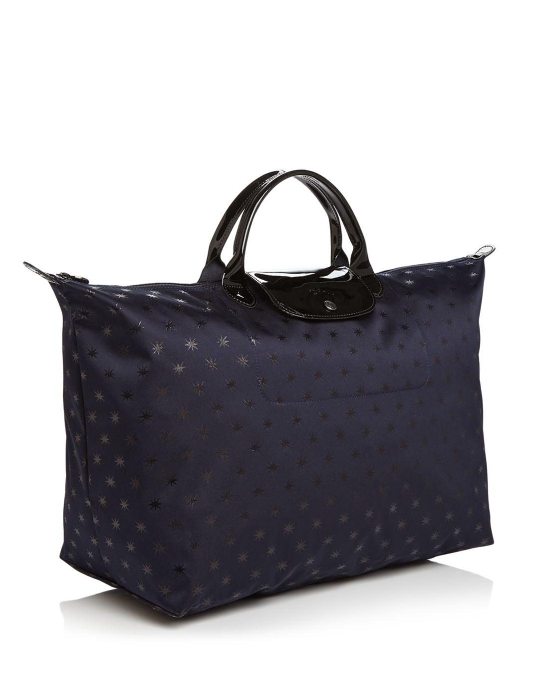 Longchamp Synthetic Le Pliage Étoiles Nylon Weekender in Blue Lyst