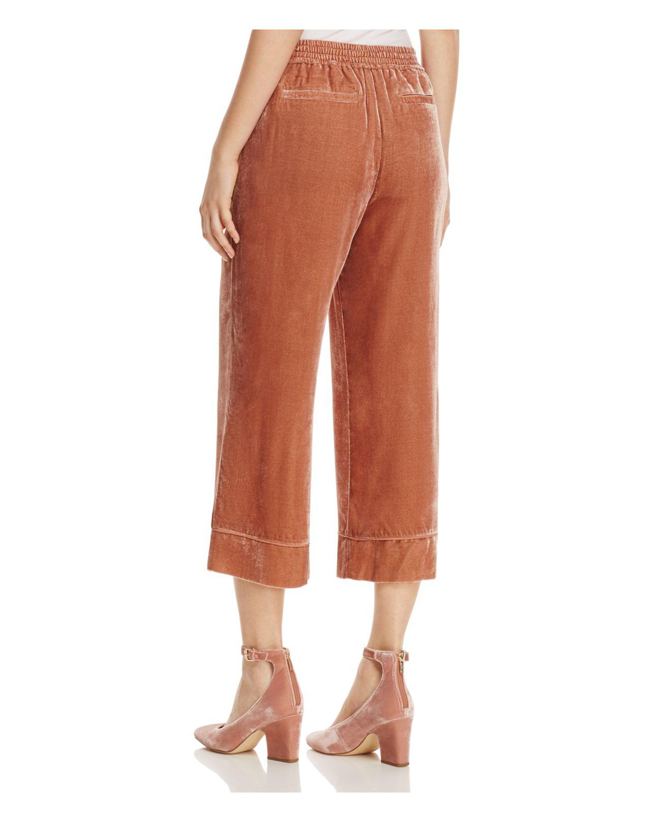 Lyst Joie Kaitrine Cropped Velvet Pants