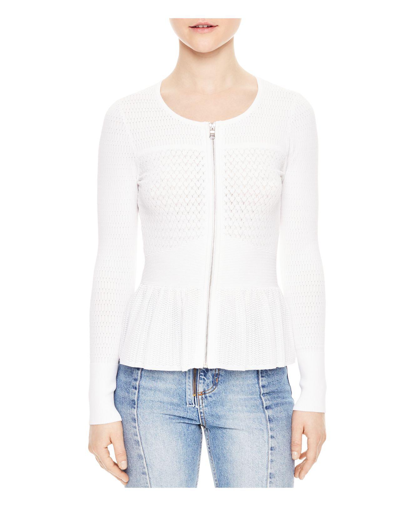 sandro white cardigan