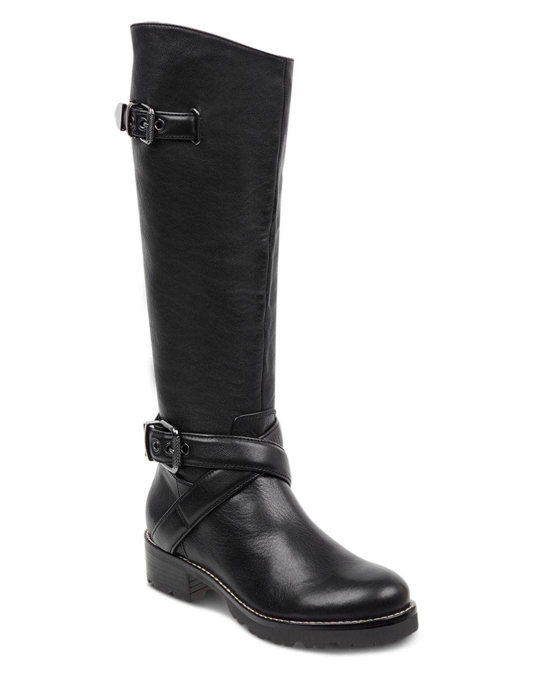 Marc Fisher Marc Fisher Women's Round Toe Tall Motorcycle Boots in ...