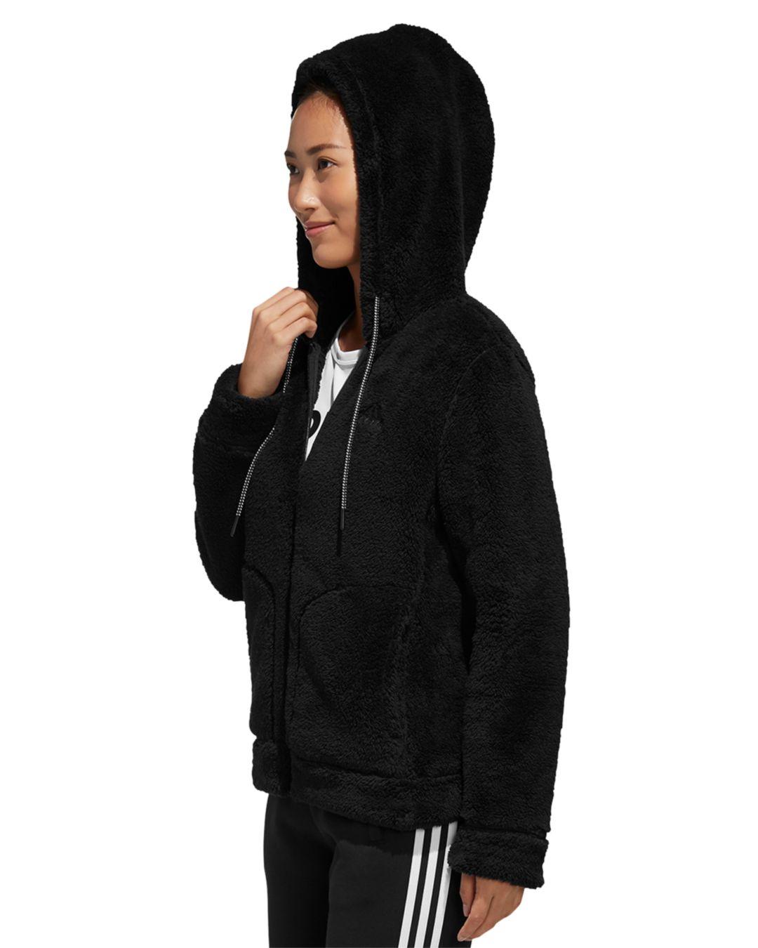 adidas sherpa hood pullover