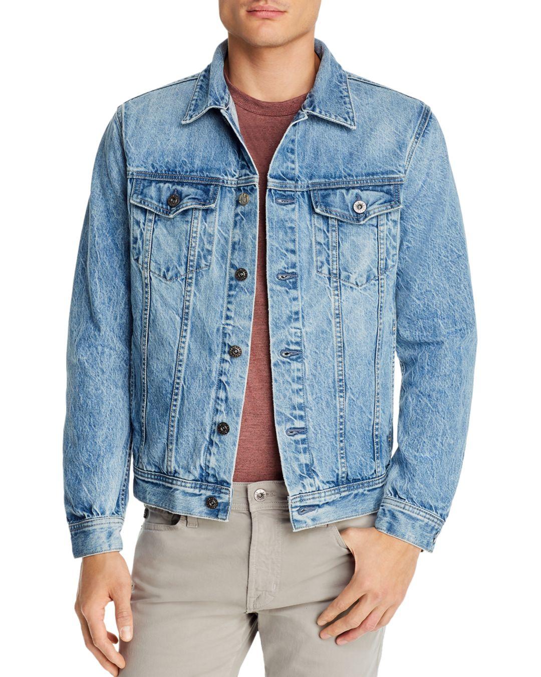AG Jeans Slim Fit Denim Jacket in Blue for Men - Lyst