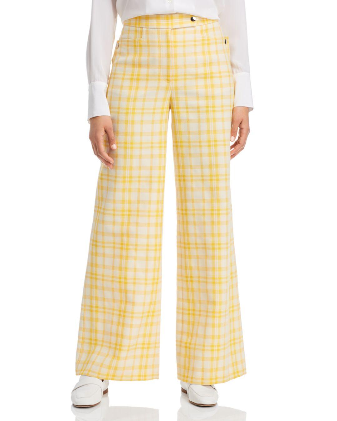 yellow patterned pants