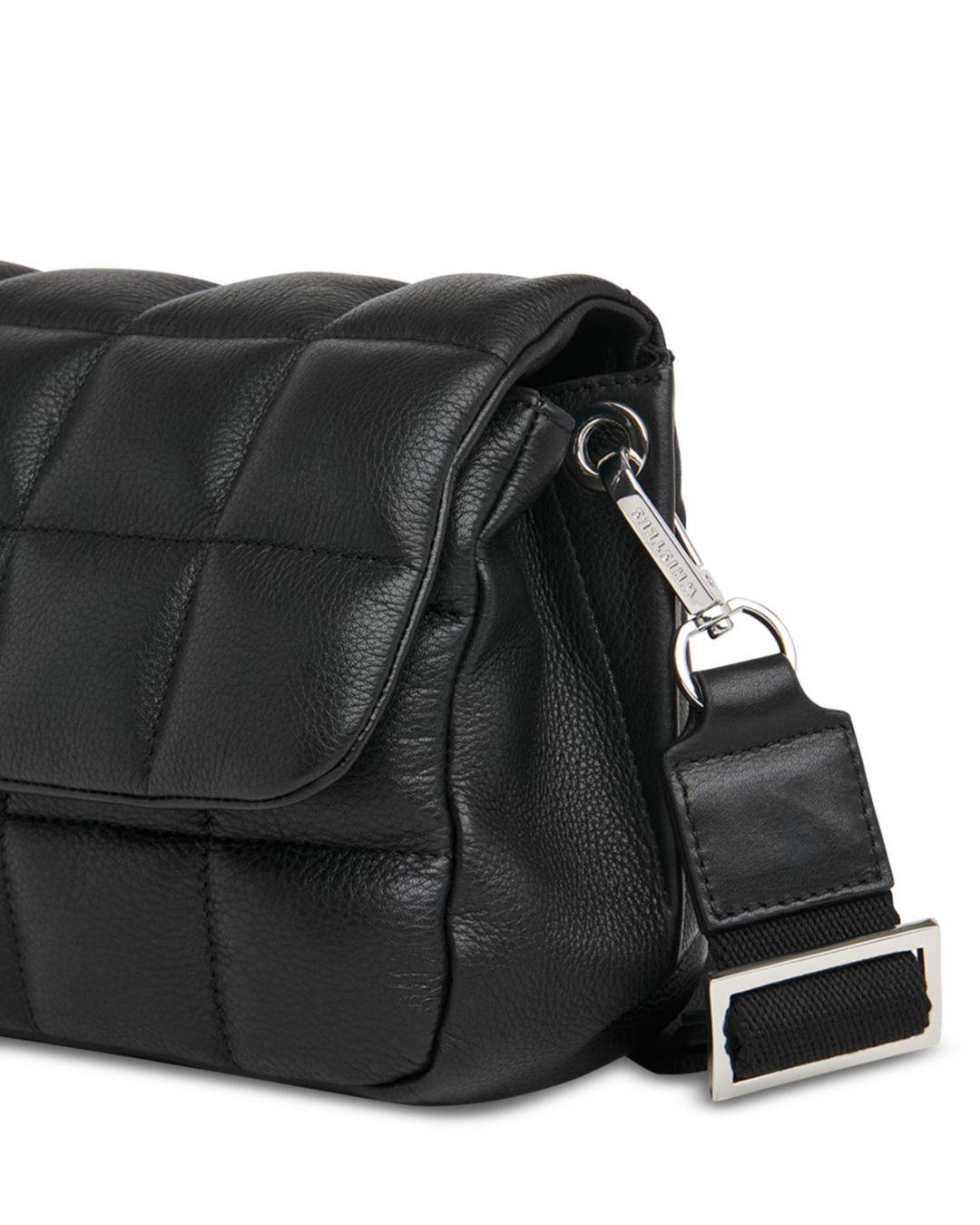 Whistles Ellis Quilted Leather Mini Crossbody Bag in Black | Lyst