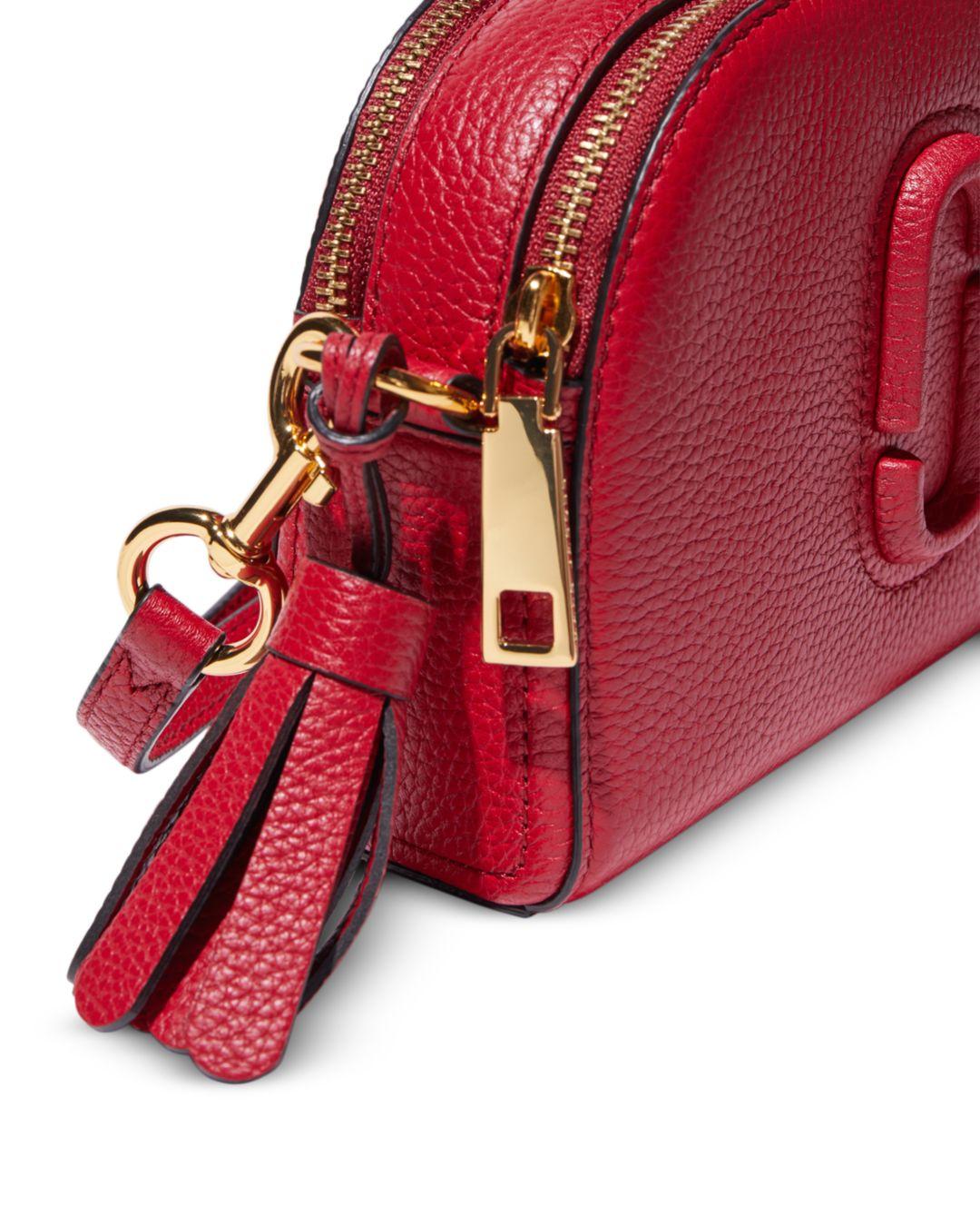 Marc Jacobs Shutter Leather Crossbody in Red - Lyst