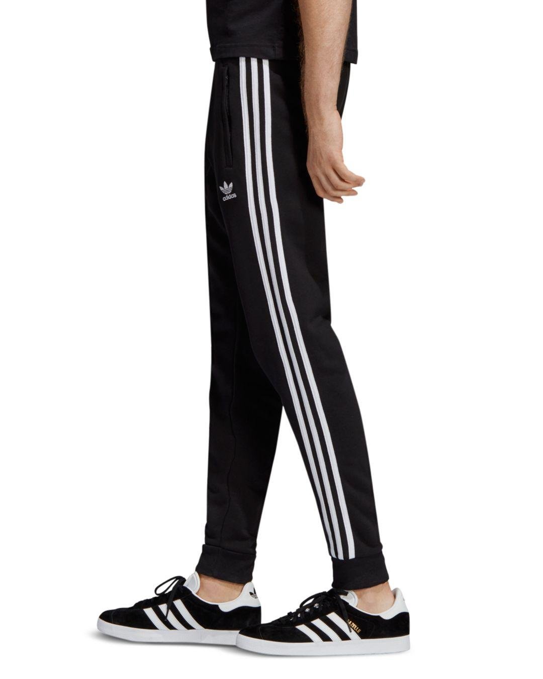 adidas Originals 3 - Stripes Jogger Pants in Black for Men - Lyst