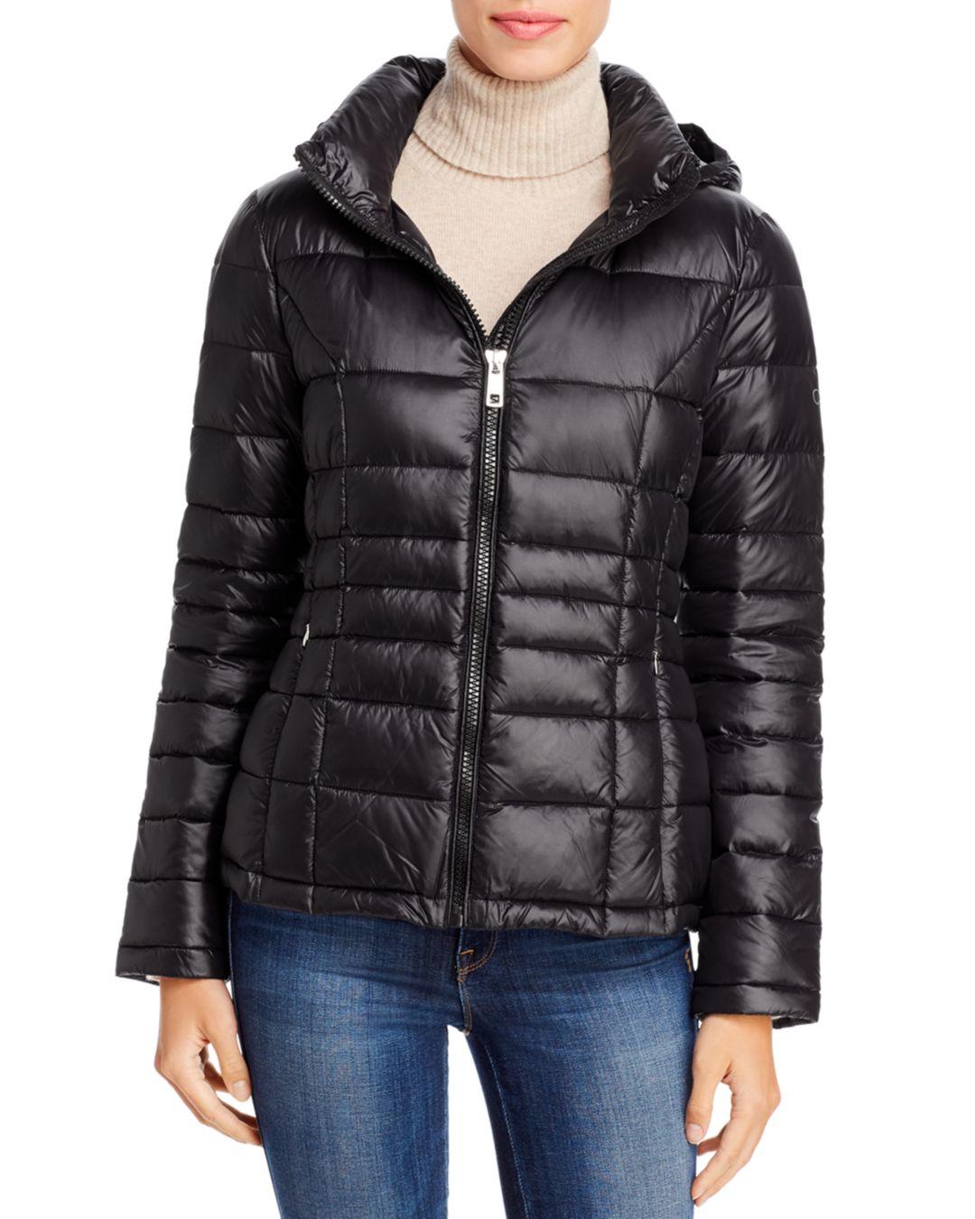 Calvin Klein Synthetic Packable Lightweight Puffer Jacket in Black - Lyst
