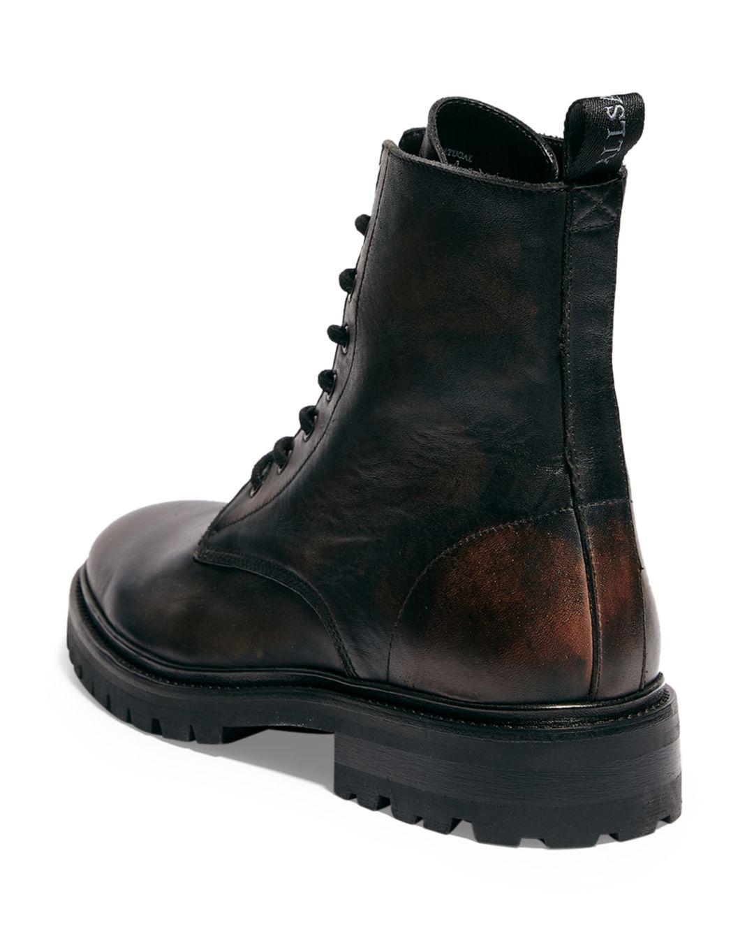 AllSaints Tobias Lace Up Boots in Brown for Men | Lyst