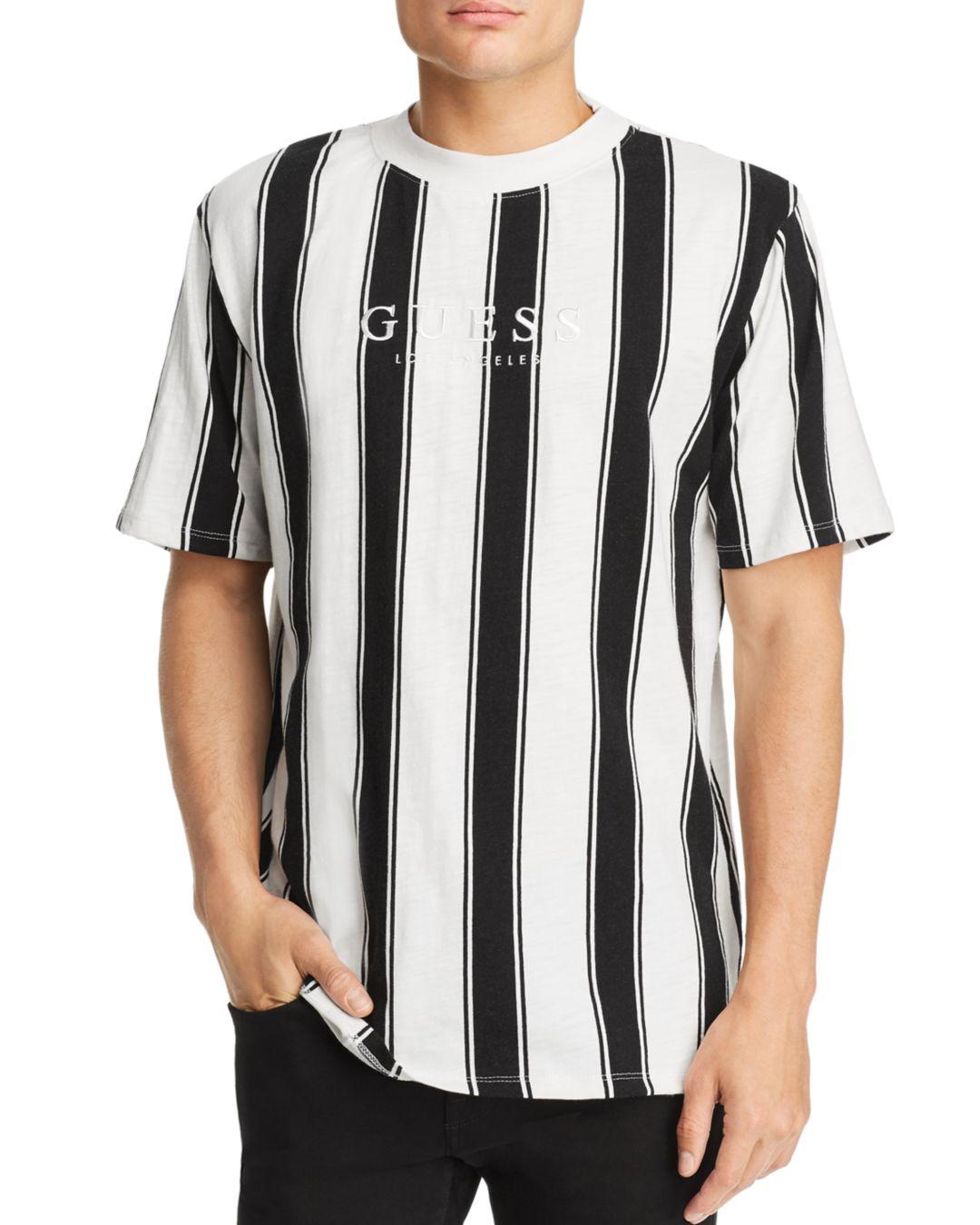 guess black and white t shirt