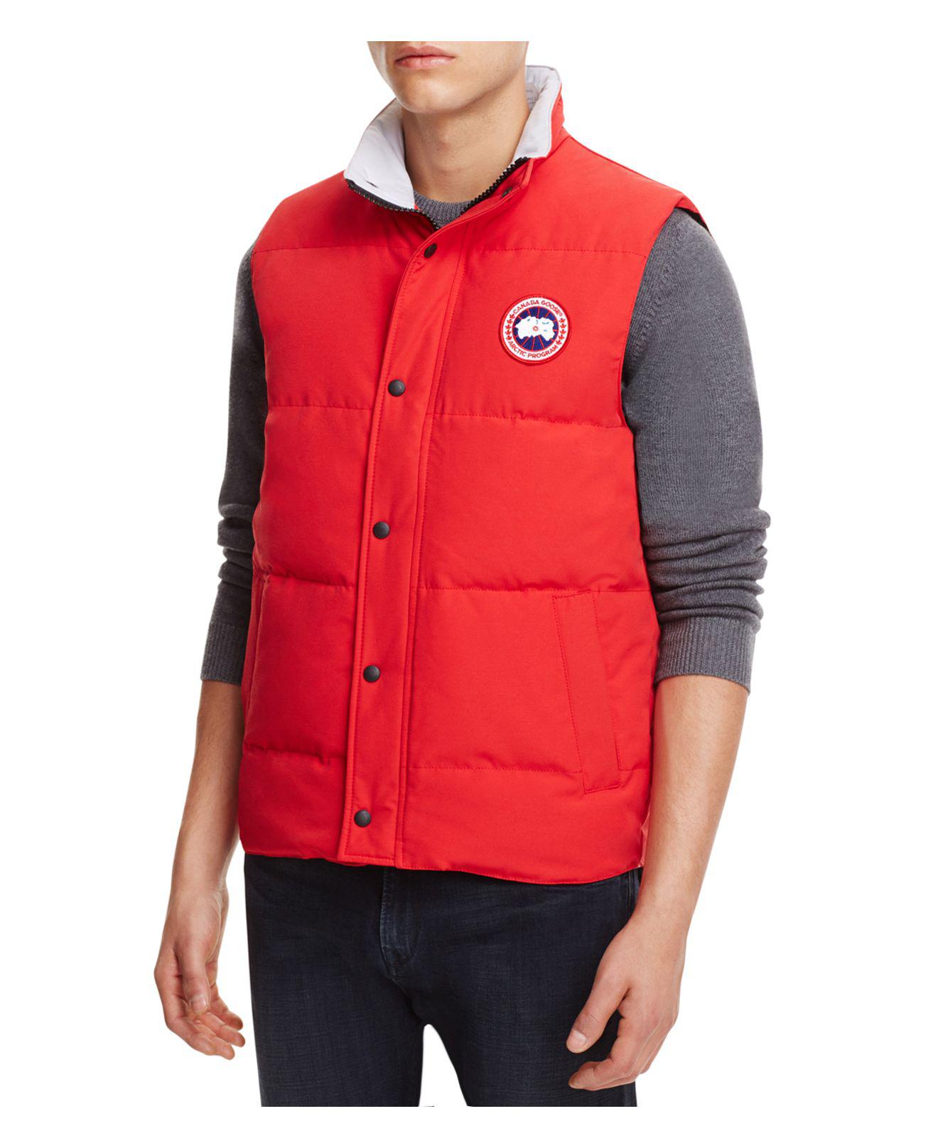 canada goose red vest