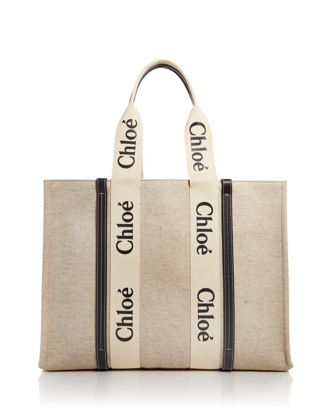 Chloé Woody Large Canvas Tote | Lyst