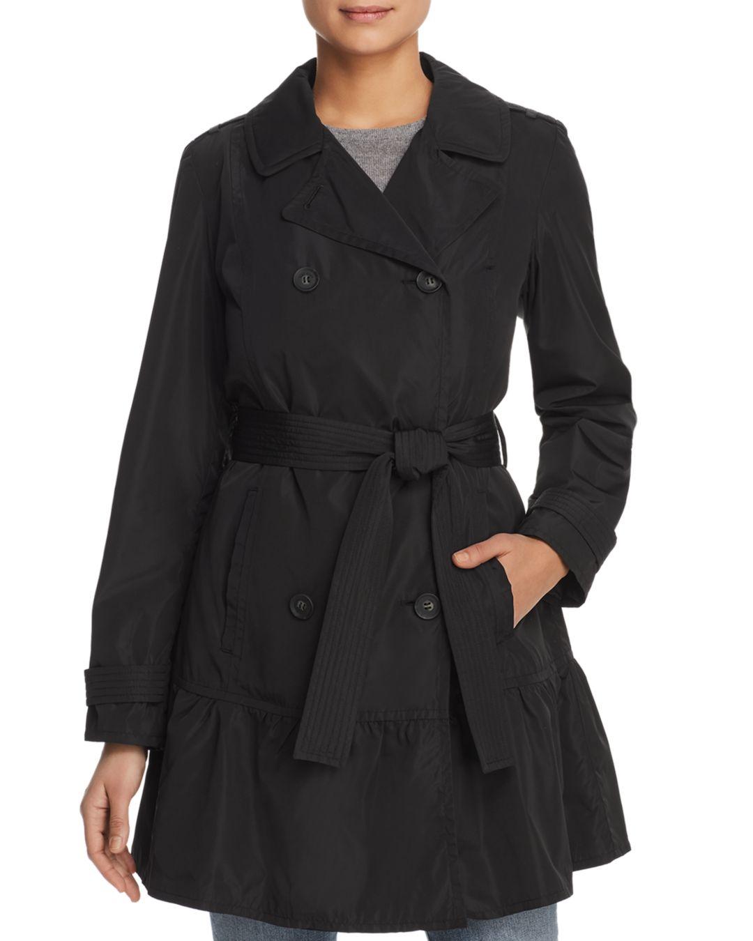 kate spade flounce hem trench coat