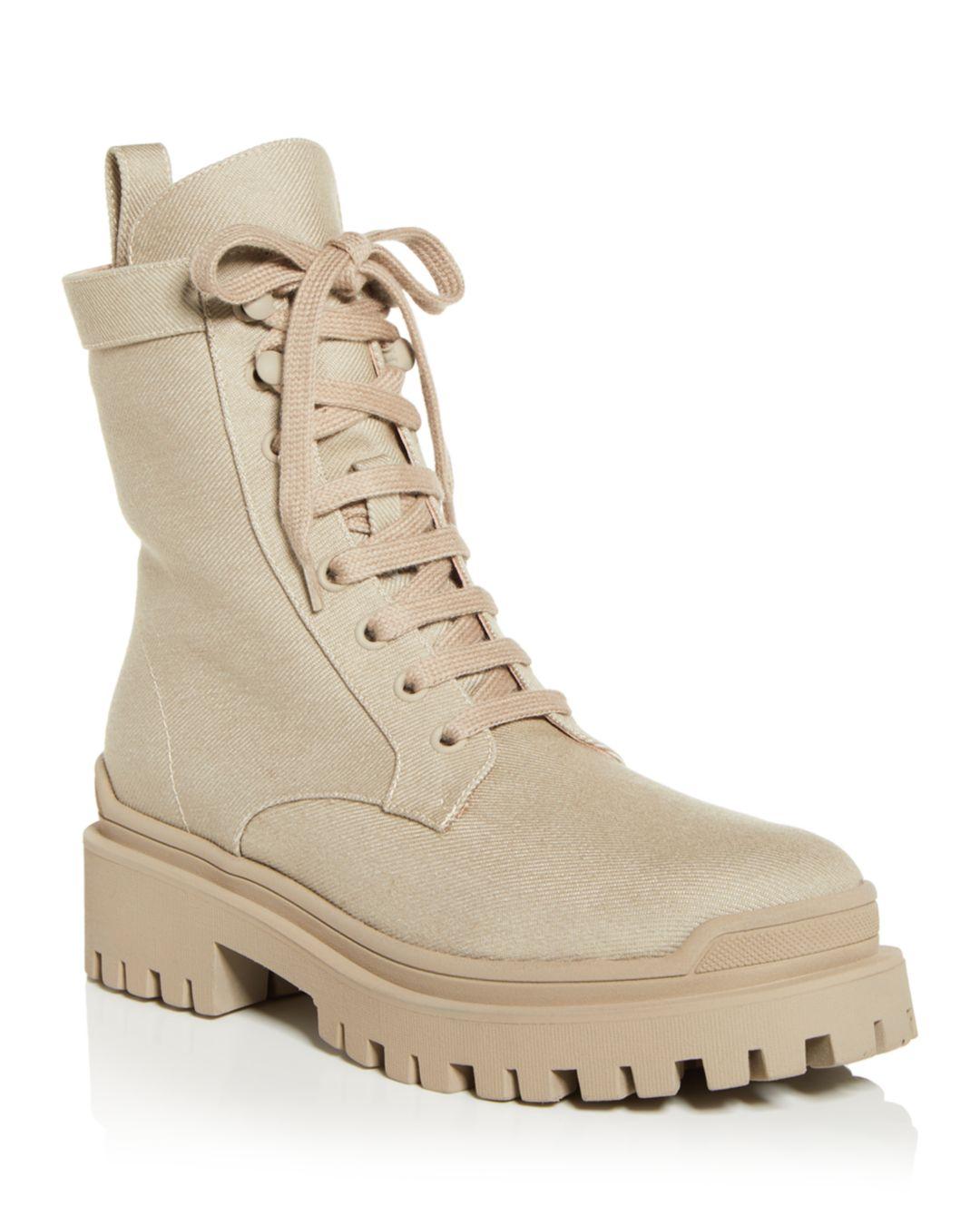 Ilio Smeraldo Canvas X Elizabeth Sulcer Combat Boots in Sand (Natural) |  Lyst