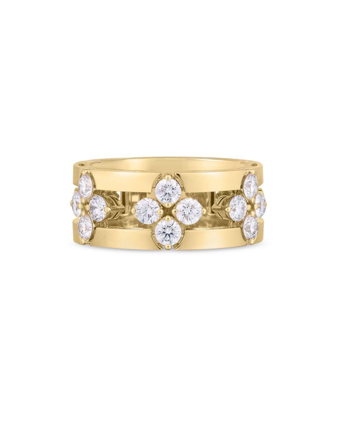 Roberto Coin 18k Yellow Gold Diamond Love In Verona Ring in White | Lyst