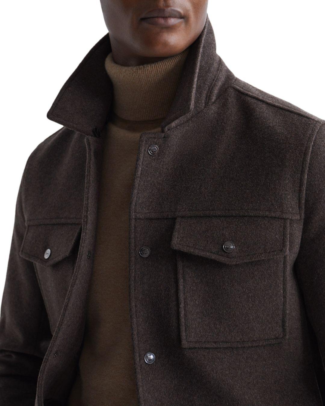 Reiss Jackson Sherpa Collar Jacket in Black for Men | Lyst