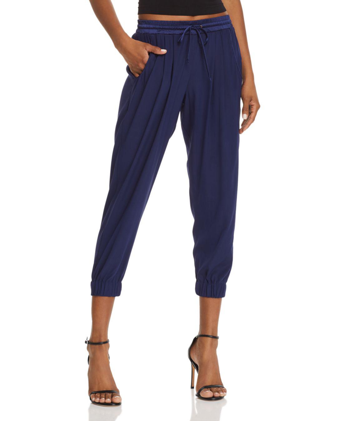 Ramy Brook Silk Jogger Pants in Navy (Blue) Lyst