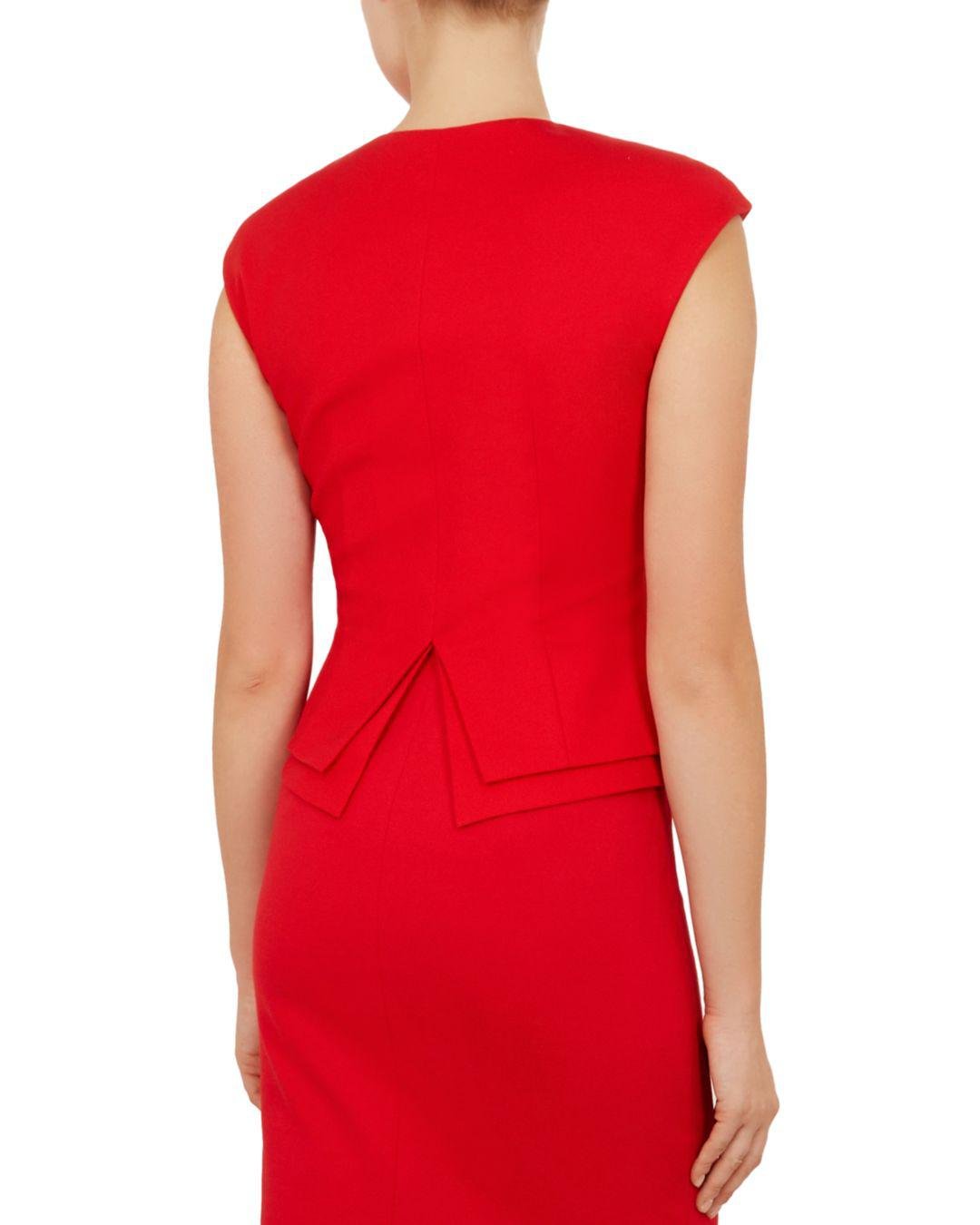 ted baker structured zip peplum dress