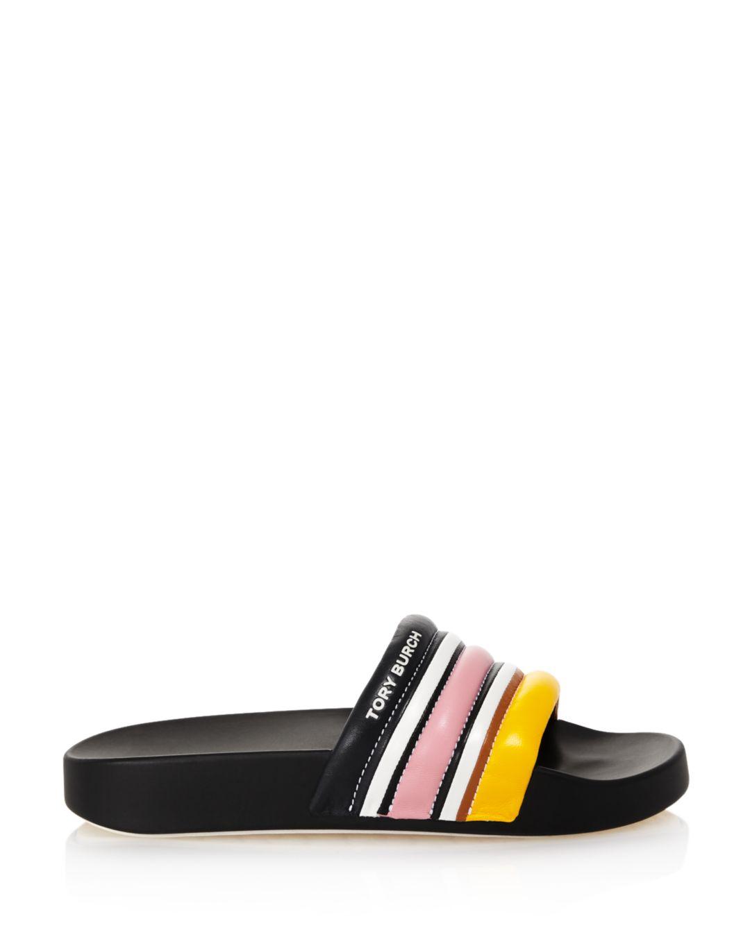 tory burch striped slide