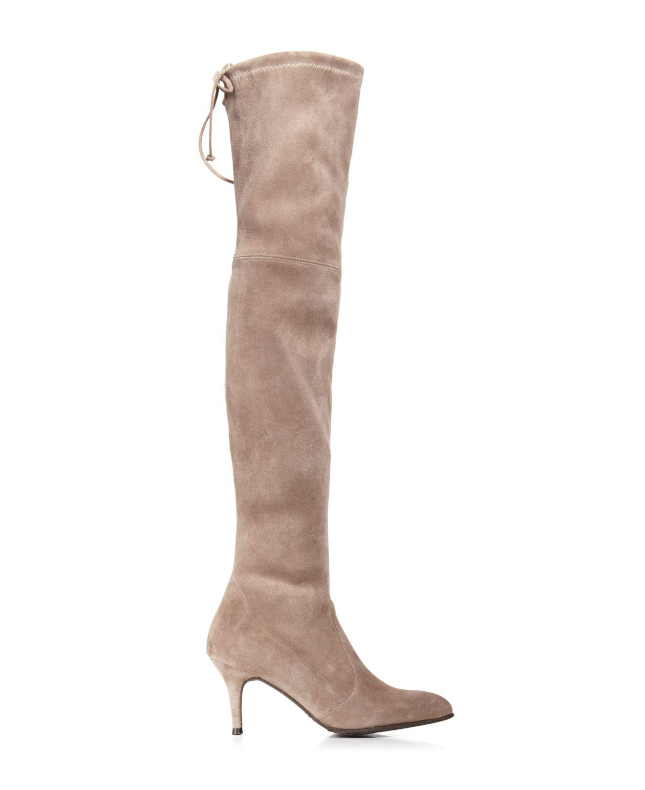 stuart weitzman flat suede boots