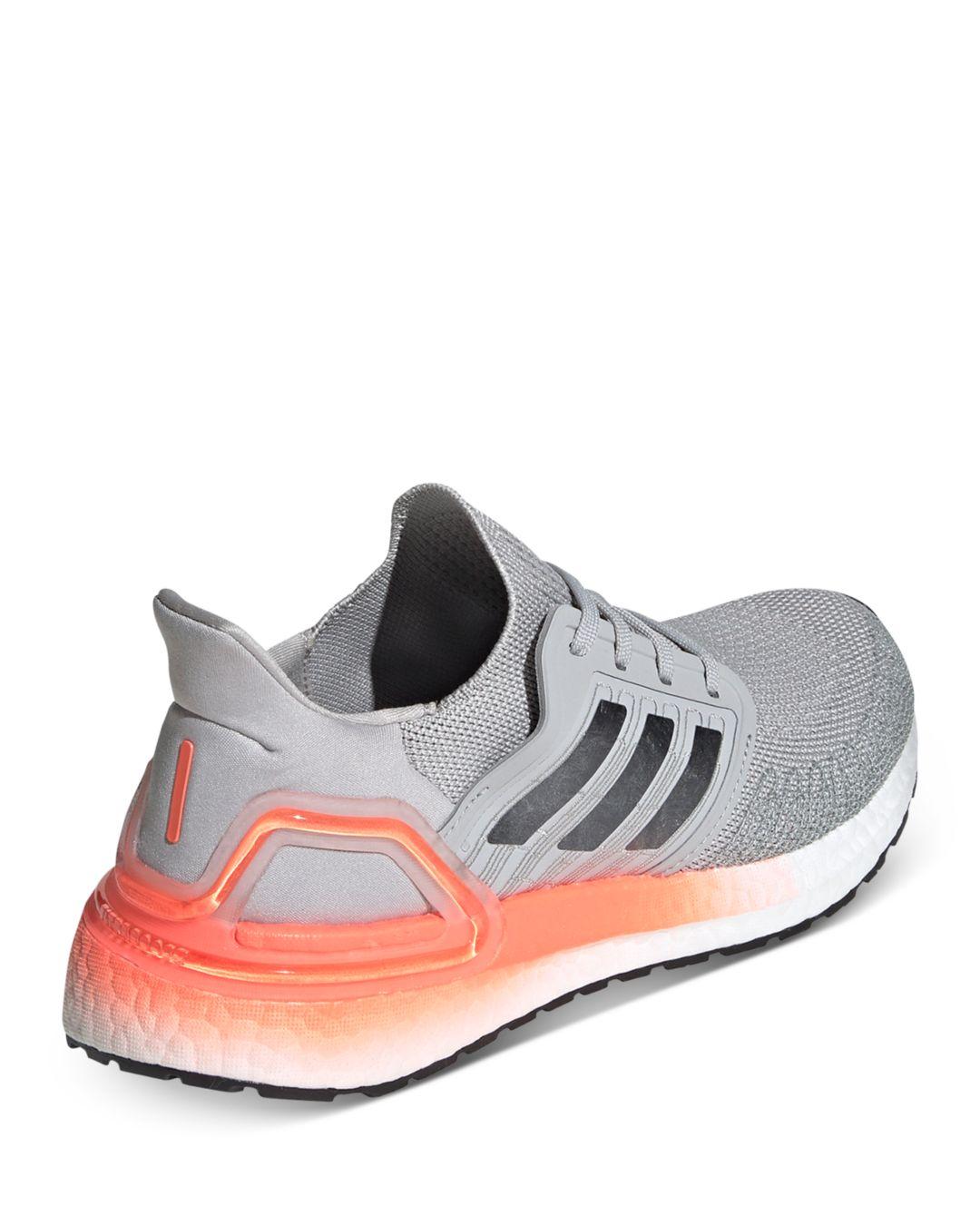 Adidas Women S Ultraboost Lace Up Sneakers In Grey Orange Gray Lyst