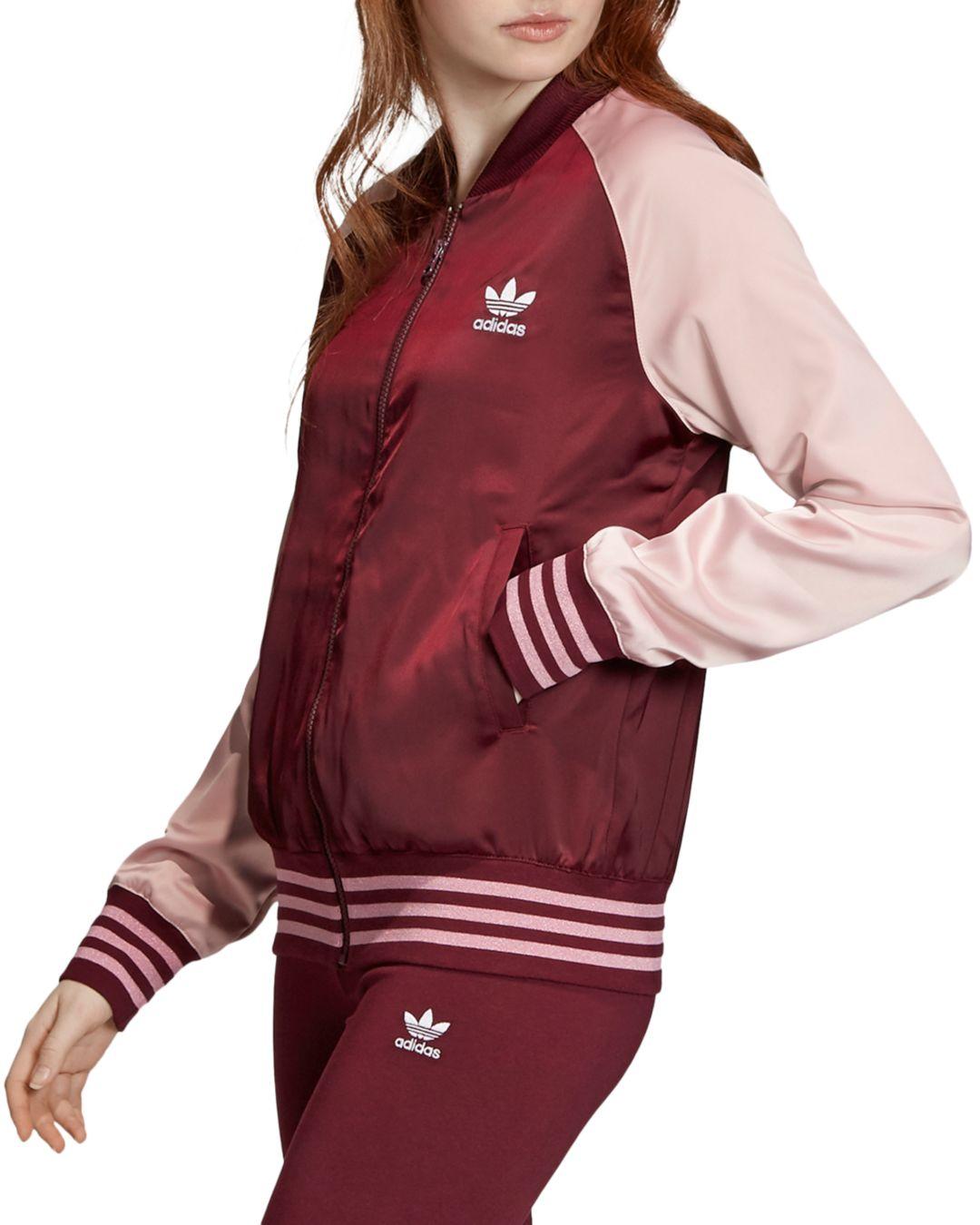 adidas satin bomber jacket