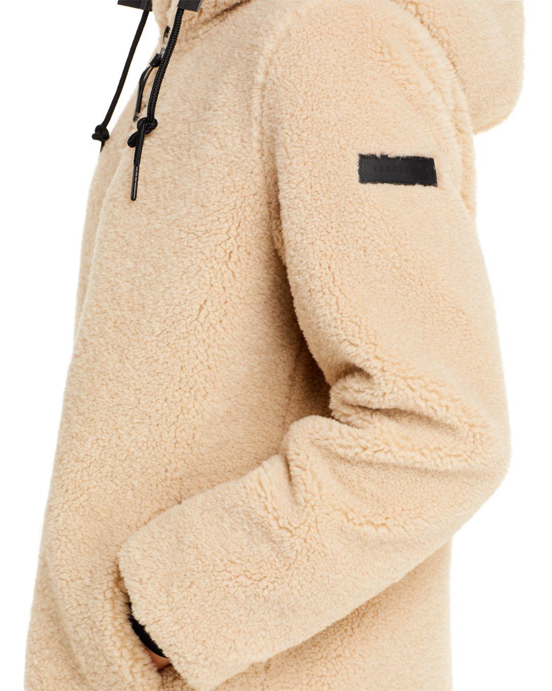 hooded sherpa coat