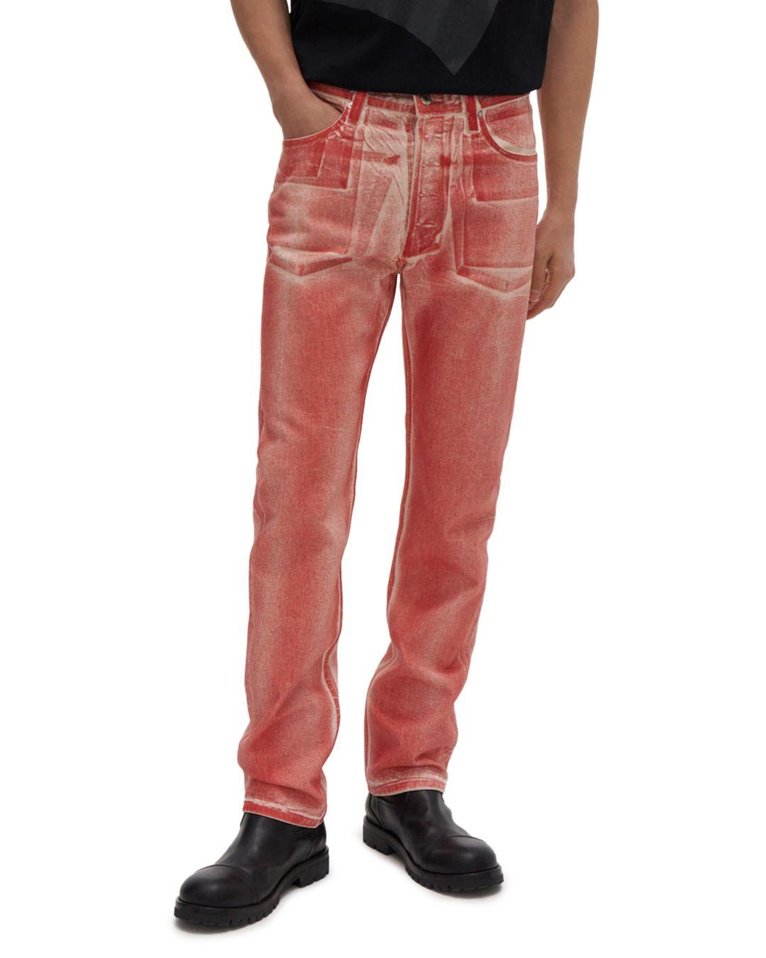 Lang Masc Hi Straight Fit Jeans In Red Volcano Lacquer for | Lyst