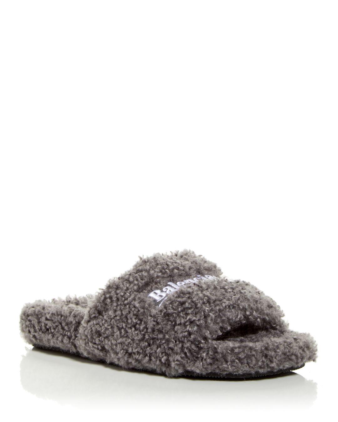 balenciaga slippers grey