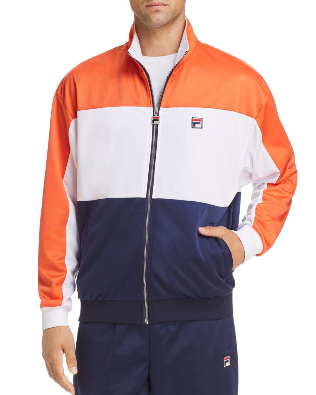 Fila Colourblock Zipped Jacket in Red/White/Navy (Blue) for Men Lyst