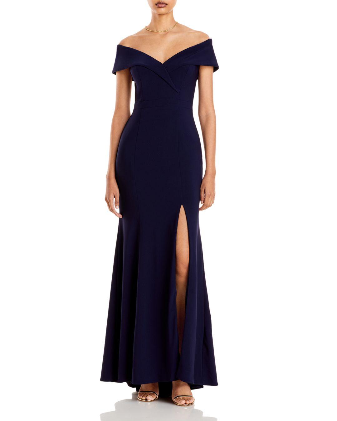 Aqua off the shoulder gown Clearance