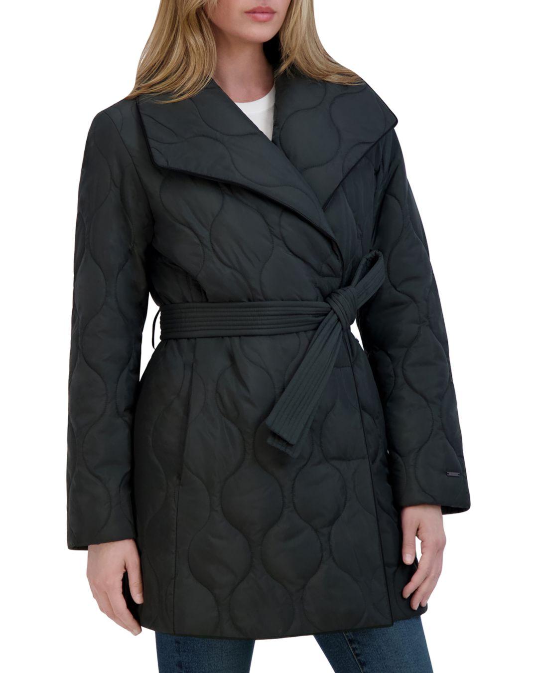 tahari shawl collar coat
