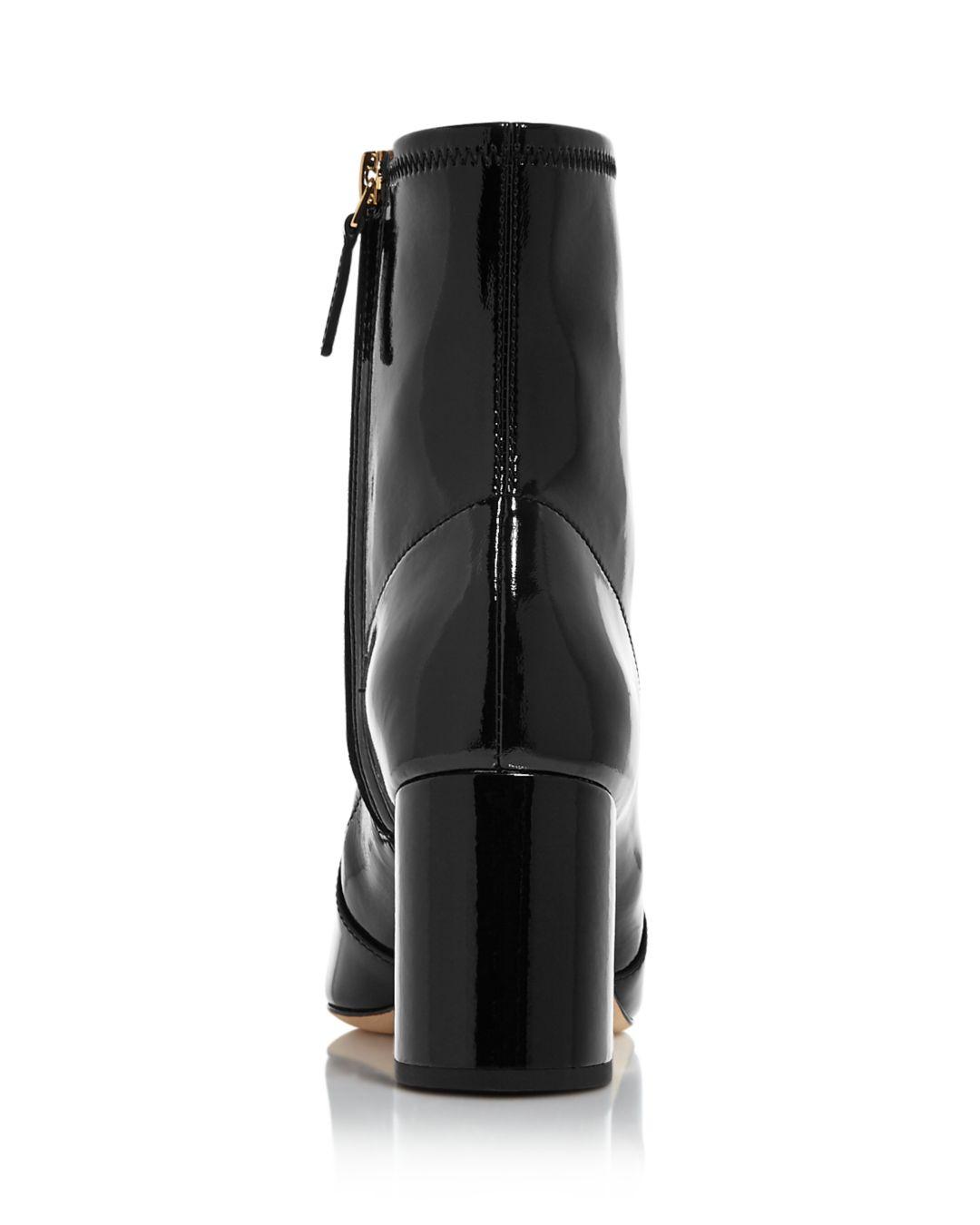 Tory Burch Gigi Stretch Patent Leather Bootie in Black | Lyst